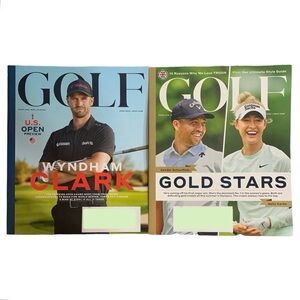 Golf Magazines Lot of 2 Summer 2024 Wyndham Clark Xander Schauffele Nelly Korda